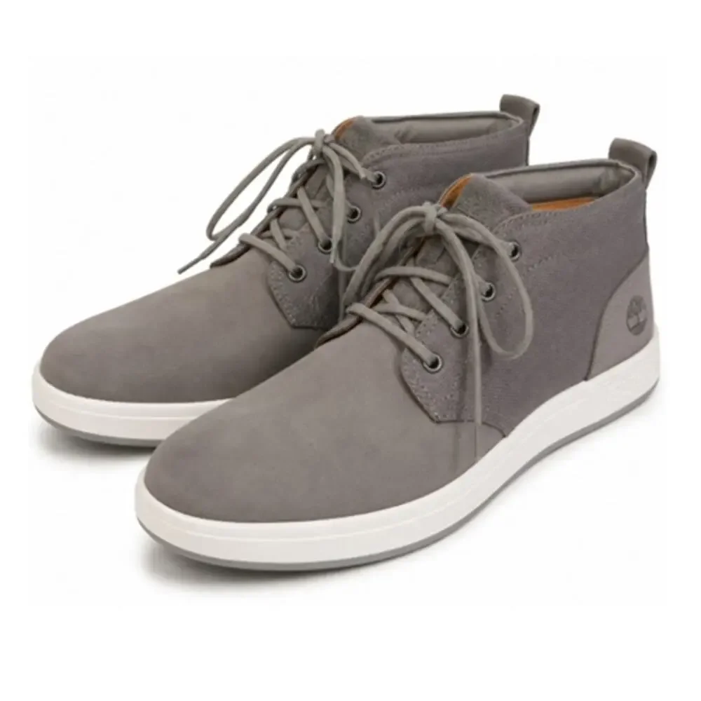 Timberland Gray Chukka Sneakers Mens 10 Nubuck Canvas Lace Up Casual Shoes NWT